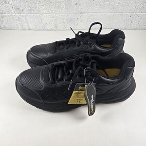 Tredsafe Womens Size 11 Kate Leather Slip Resistant Comfort Work Shoes Black